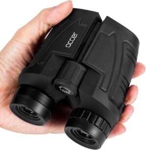Occer 12×25 Compact Binoculars for Adults and Kids, Large Eyepiece Waterproof Binocular with Low Light Vision,High Powered Easy Focus Binoculars for Bird Watching,Outdoor Hunting,Travel,Sightseeing