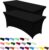 Utopia Kitchen Spandex Tablecloth 2 Pack [6FT, Black] Tight, Fitted, Washable and Wrinkle Resistant Stretch Rectangular Patio Table Cover for Event, Wedding, Banquet & Parties [72Lx30Wx30H Inch]